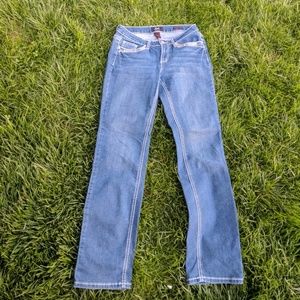 Earl jeans straight leg stretch soft jeweled 8